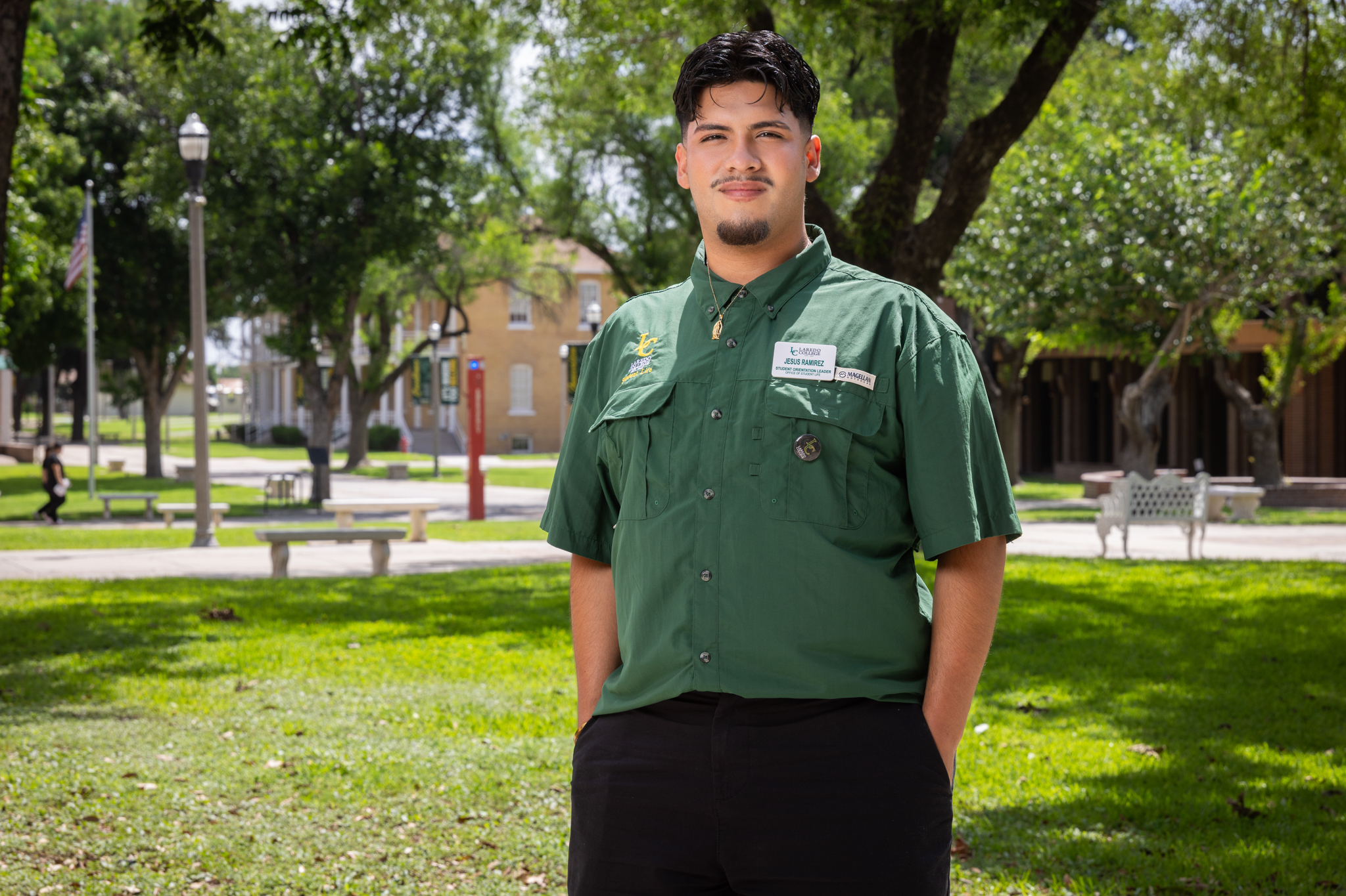 OL1, Picture shows a student Orientation Leader